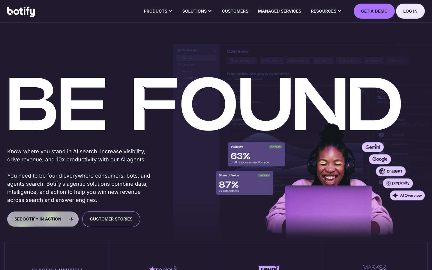 Botify dashboard screenshot