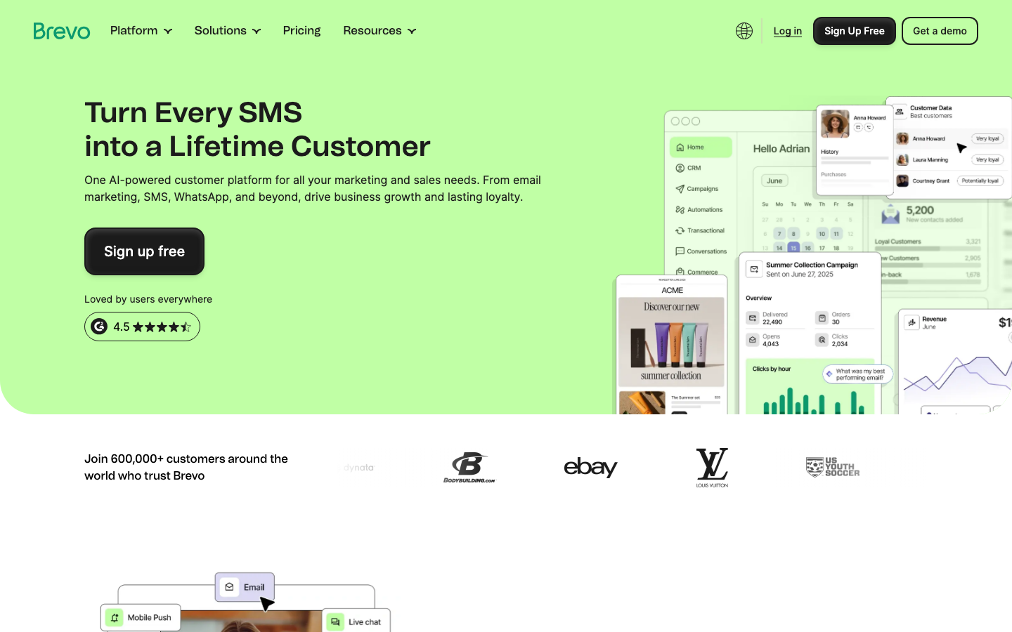 Brevo dashboard screenshot