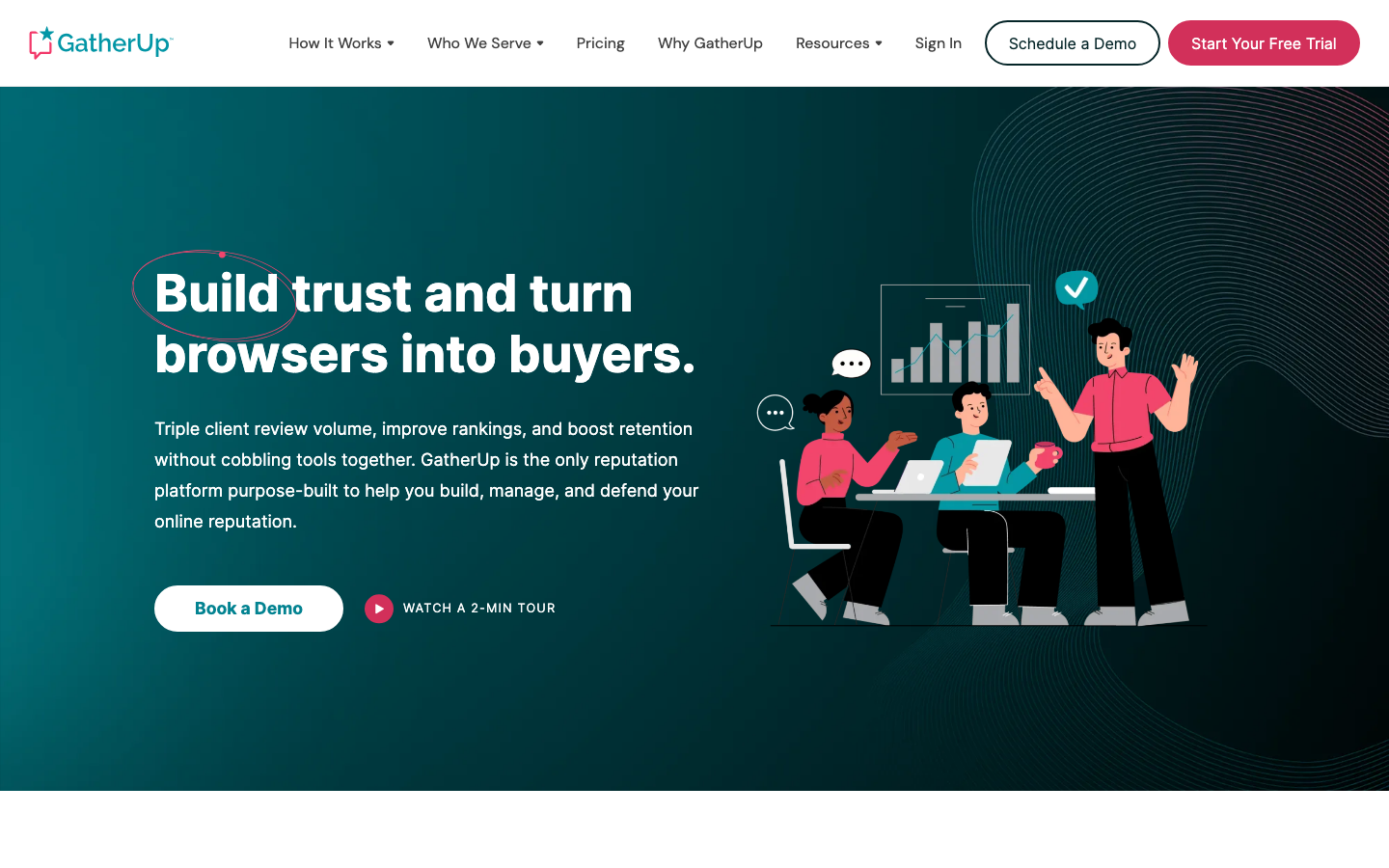 GatherUp dashboard screenshot
