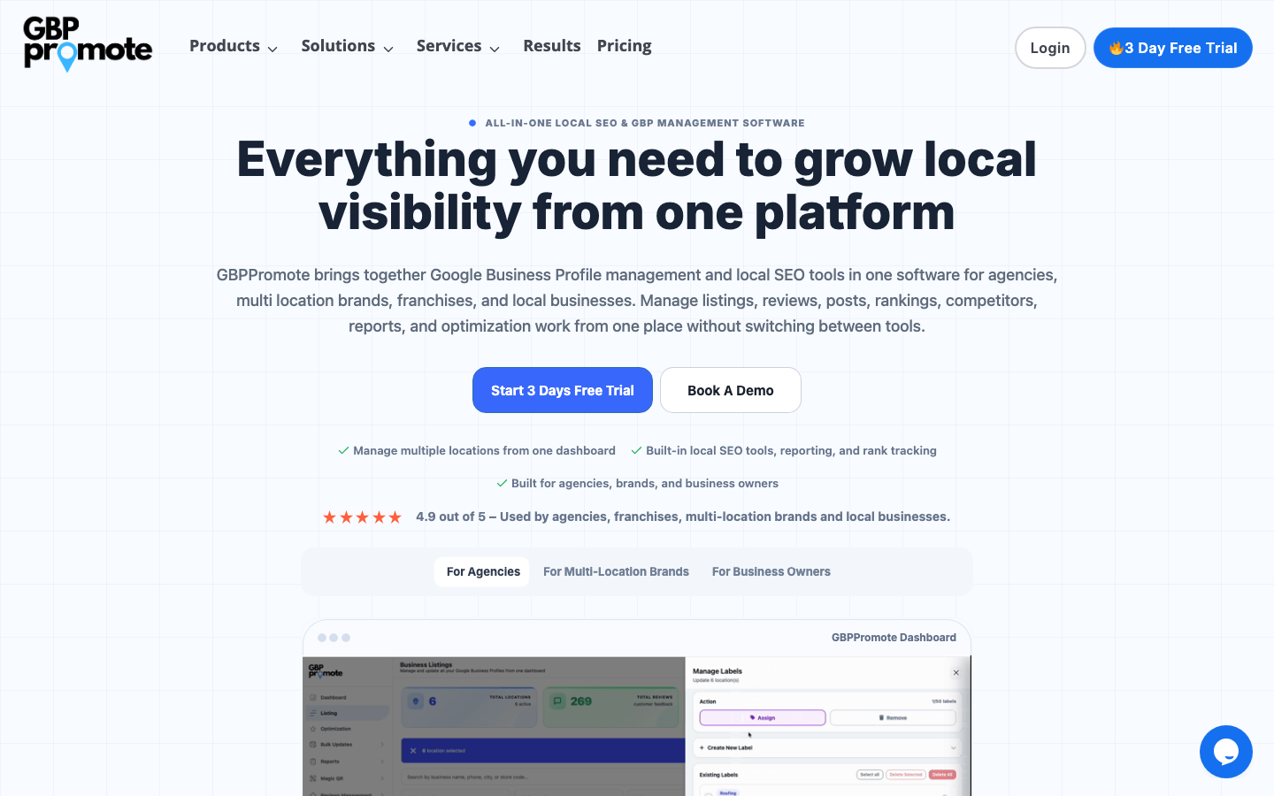 GBPPromote dashboard screenshot