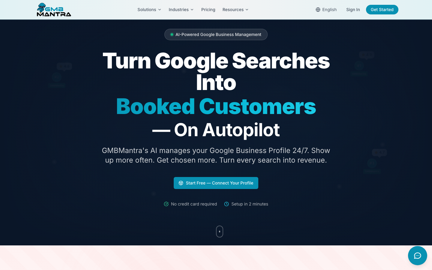 GMBMantra dashboard screenshot
