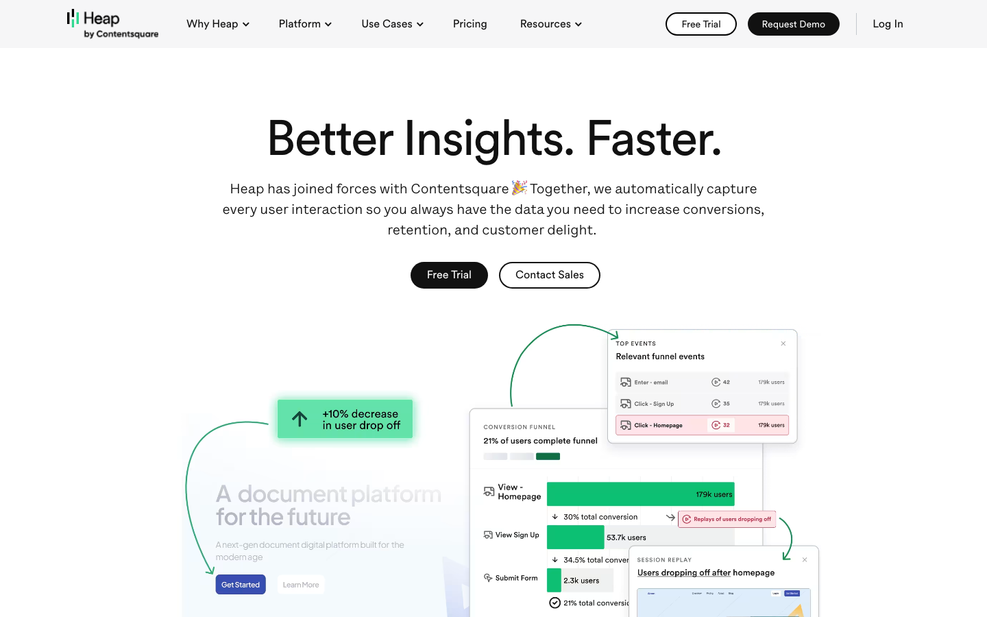 Heap dashboard screenshot