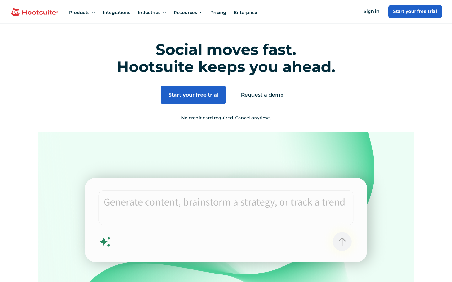 Hootsuite dashboard screenshot