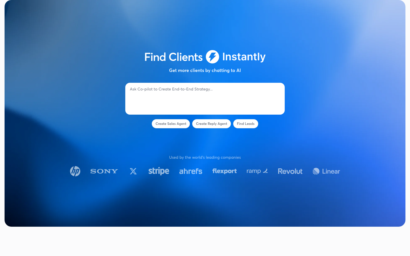 Instantly dashboard screenshot