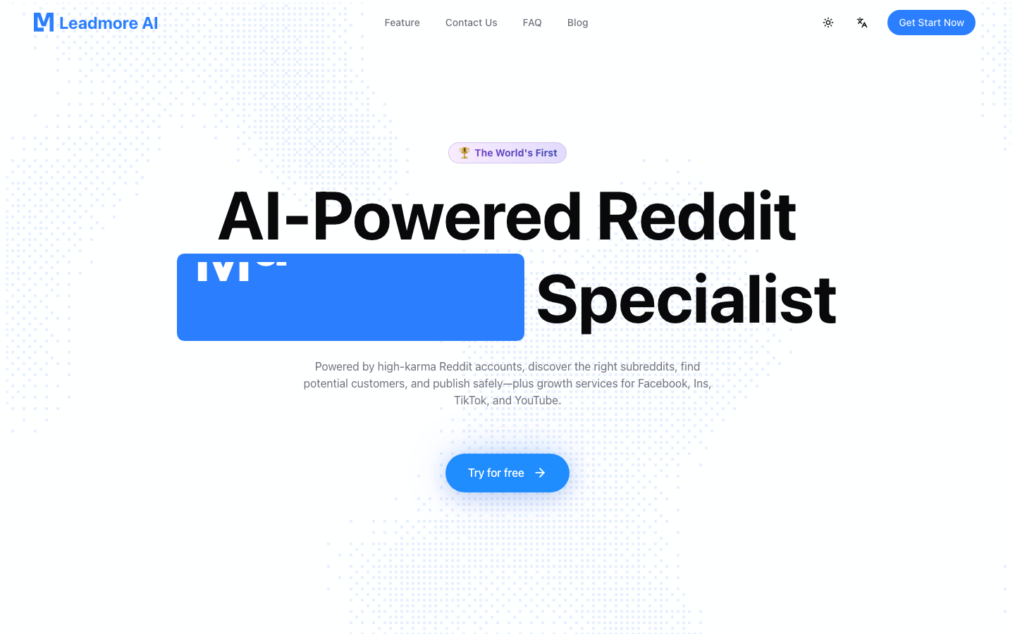 Leadmore AI dashboard screenshot