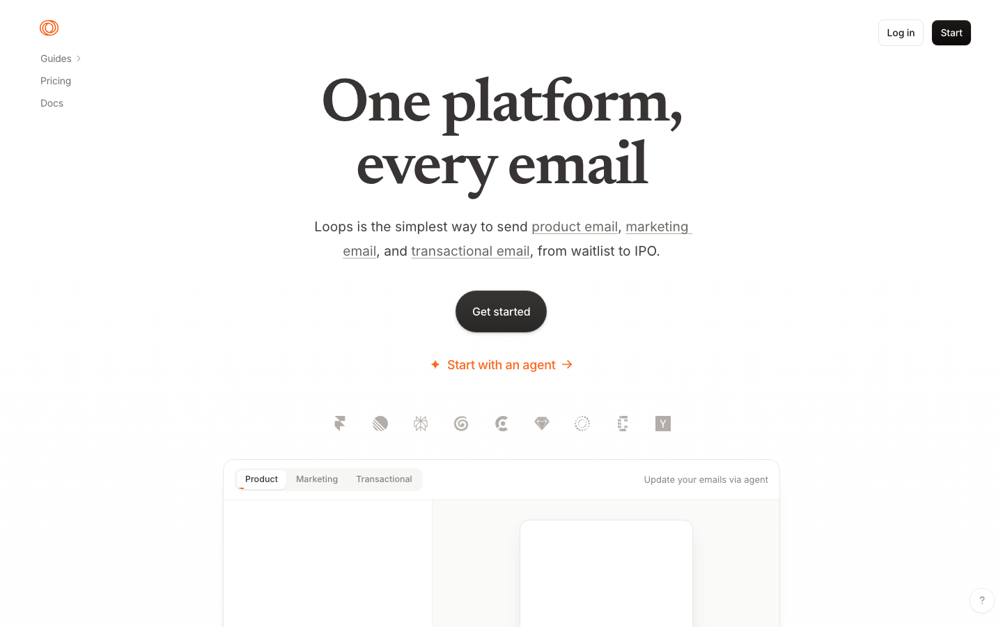 Loops dashboard screenshot