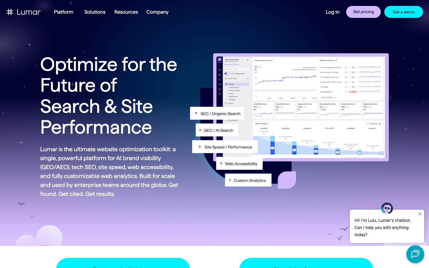 Lumar dashboard screenshot