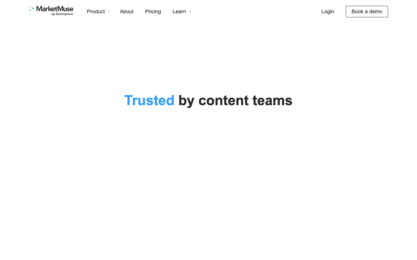 MarketMuse dashboard screenshot