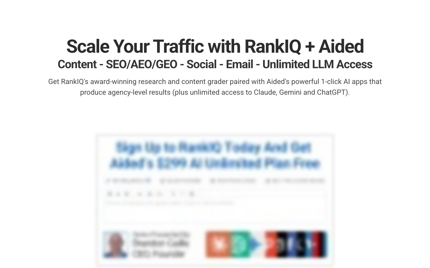 RankIQ dashboard screenshot