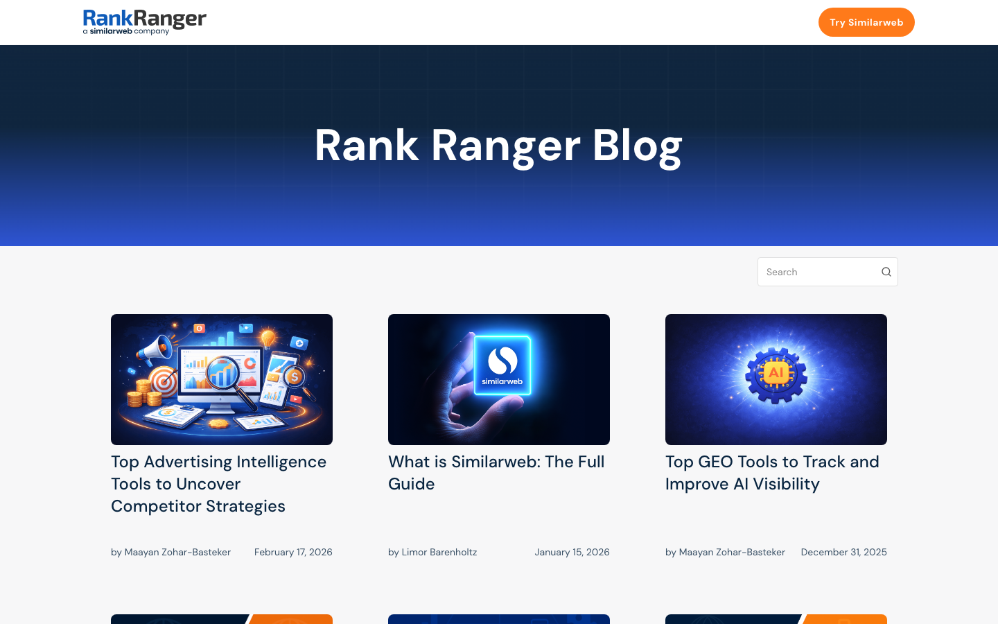Rank Ranger dashboard screenshot