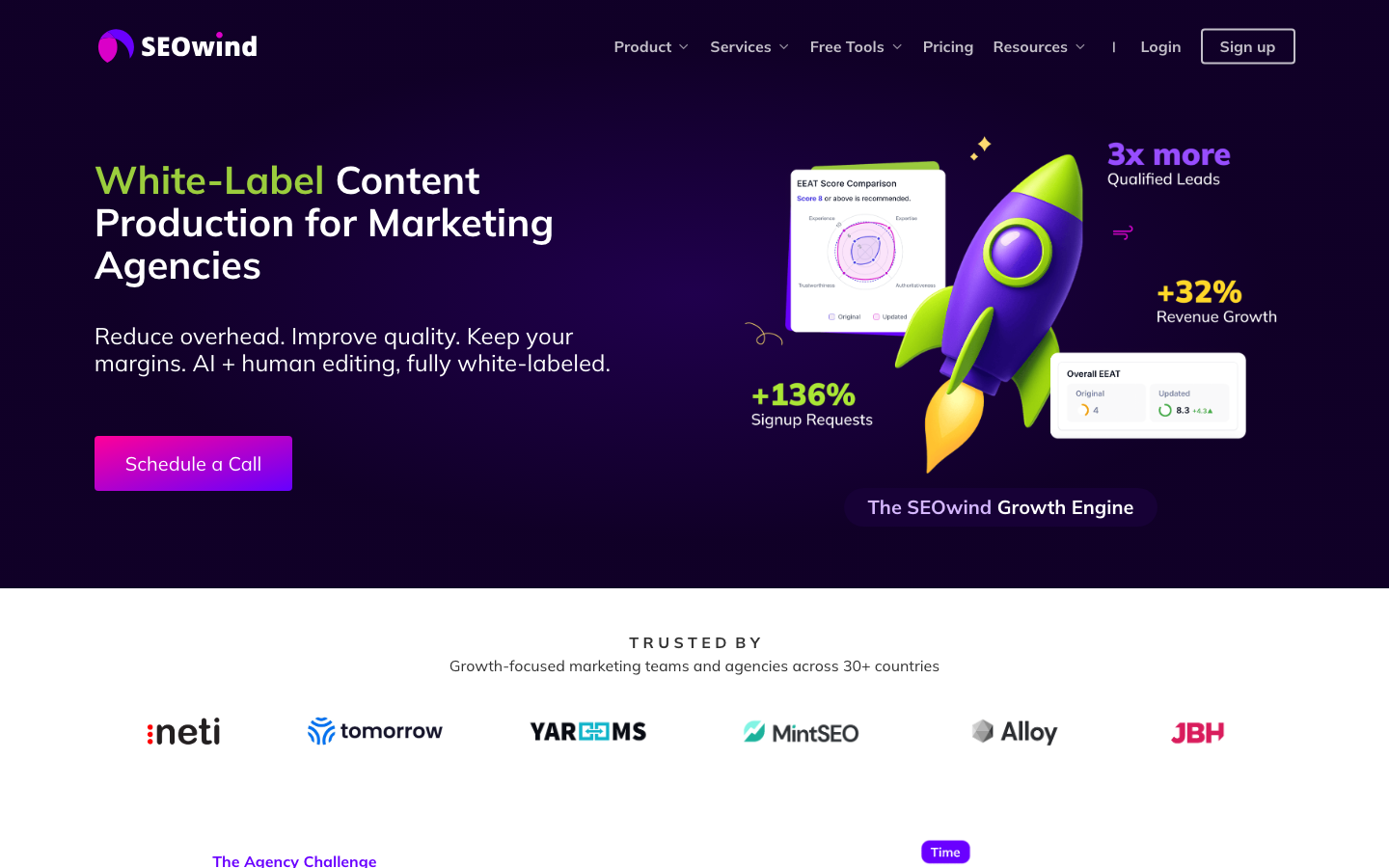 SEOwind dashboard screenshot