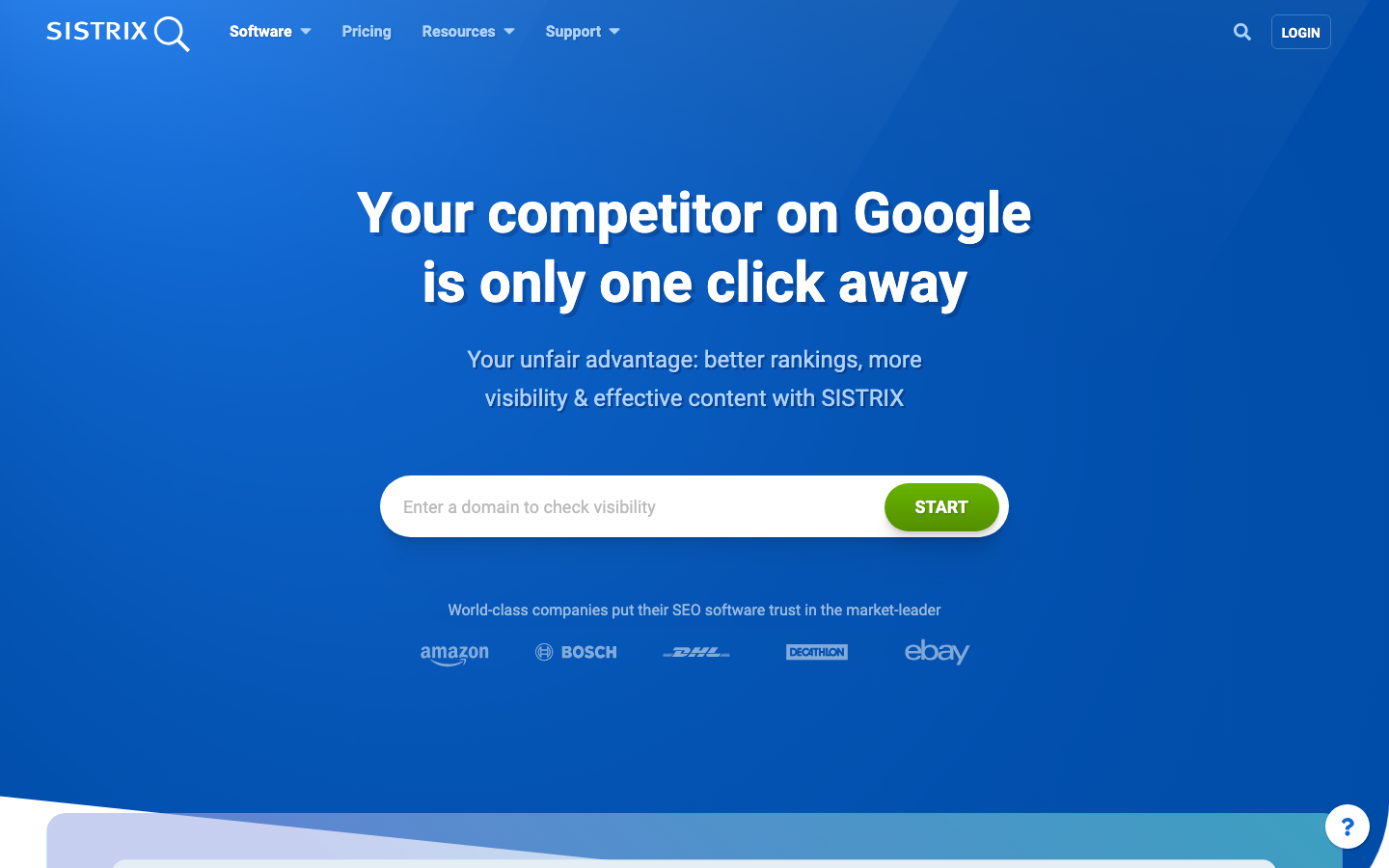 Sistrix dashboard screenshot