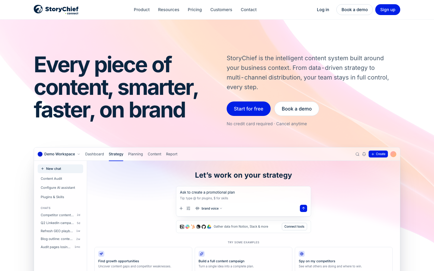 StoryChief dashboard screenshot