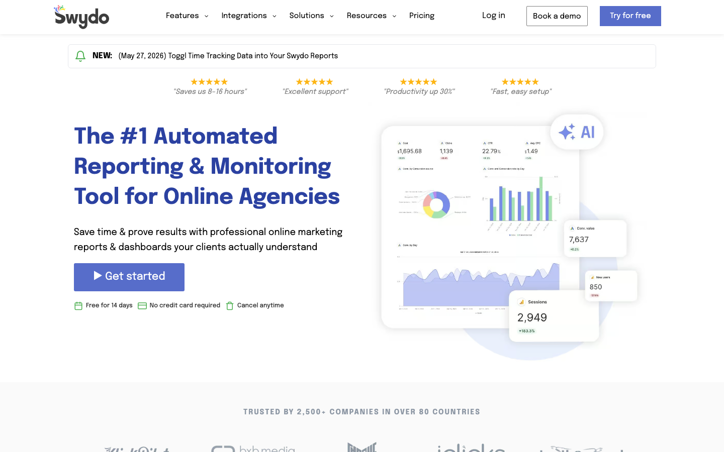 Swydo dashboard screenshot