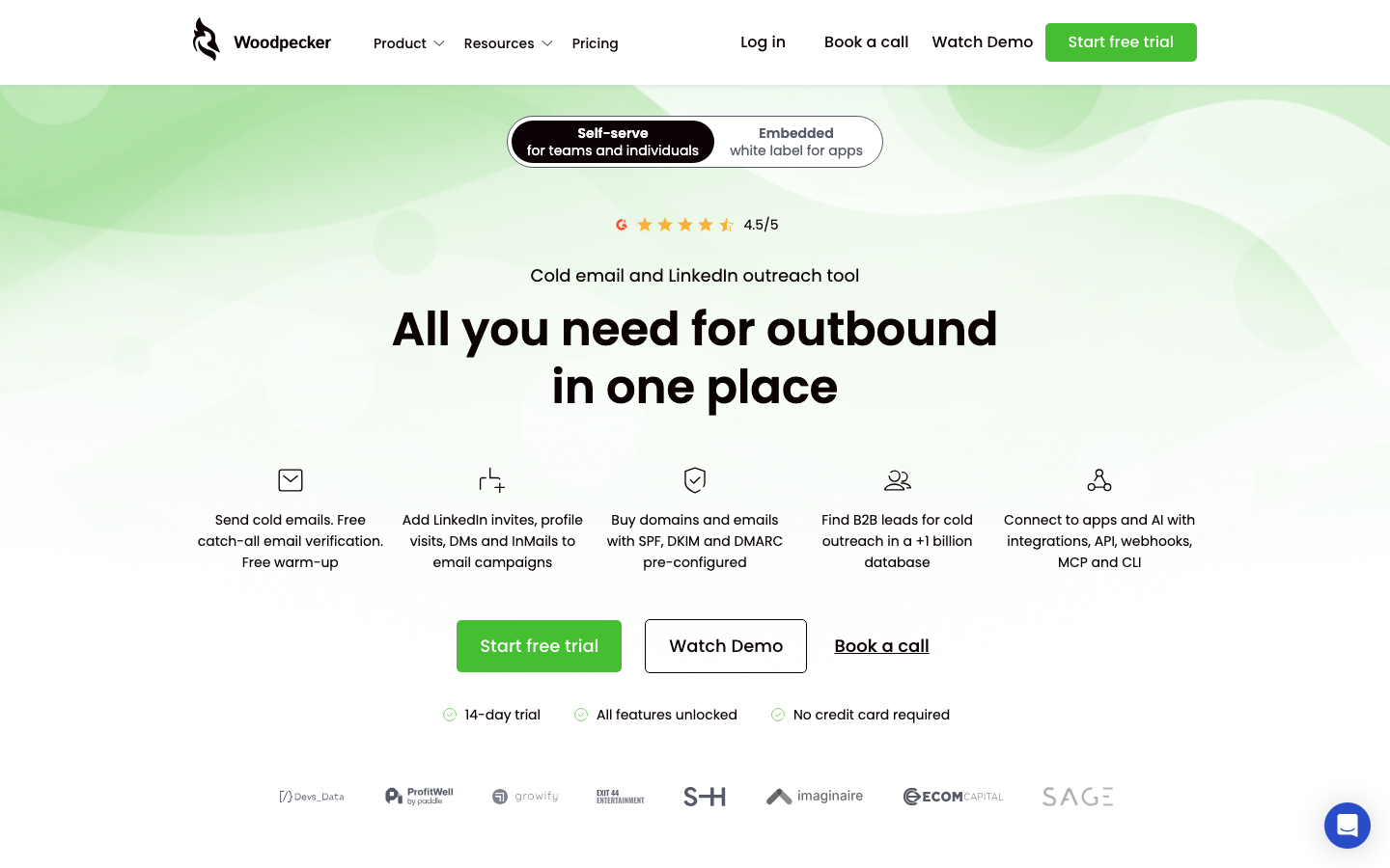 Woodpecker dashboard screenshot