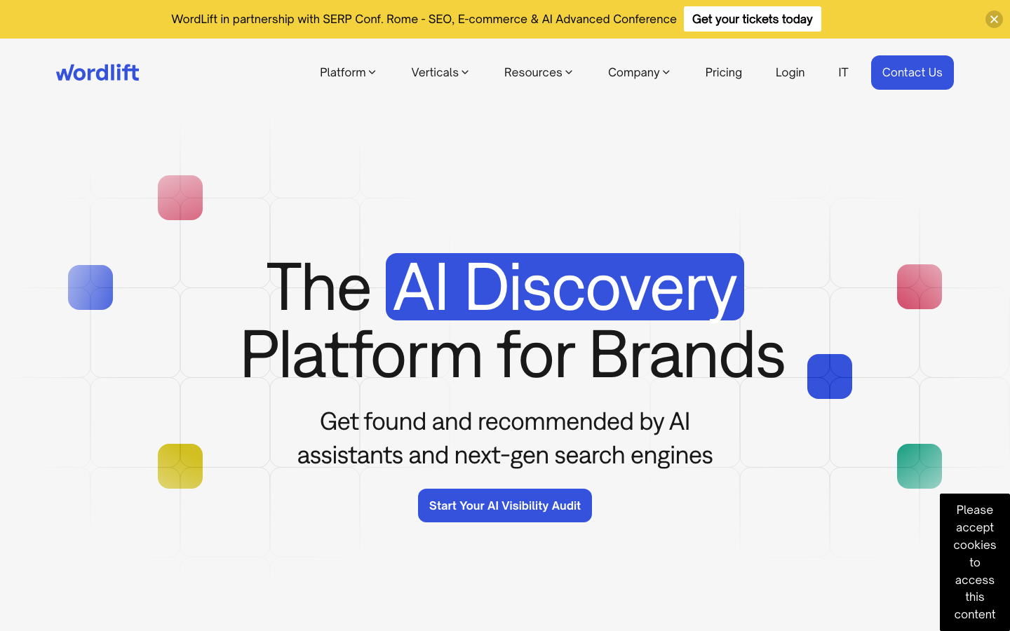 Wordlift dashboard screenshot